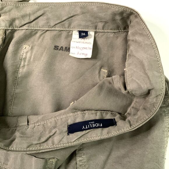 Fidelity Denim 26 Pants Majorette Army Utility Lightweight Women's Sample NWT - Picture 7 of 9